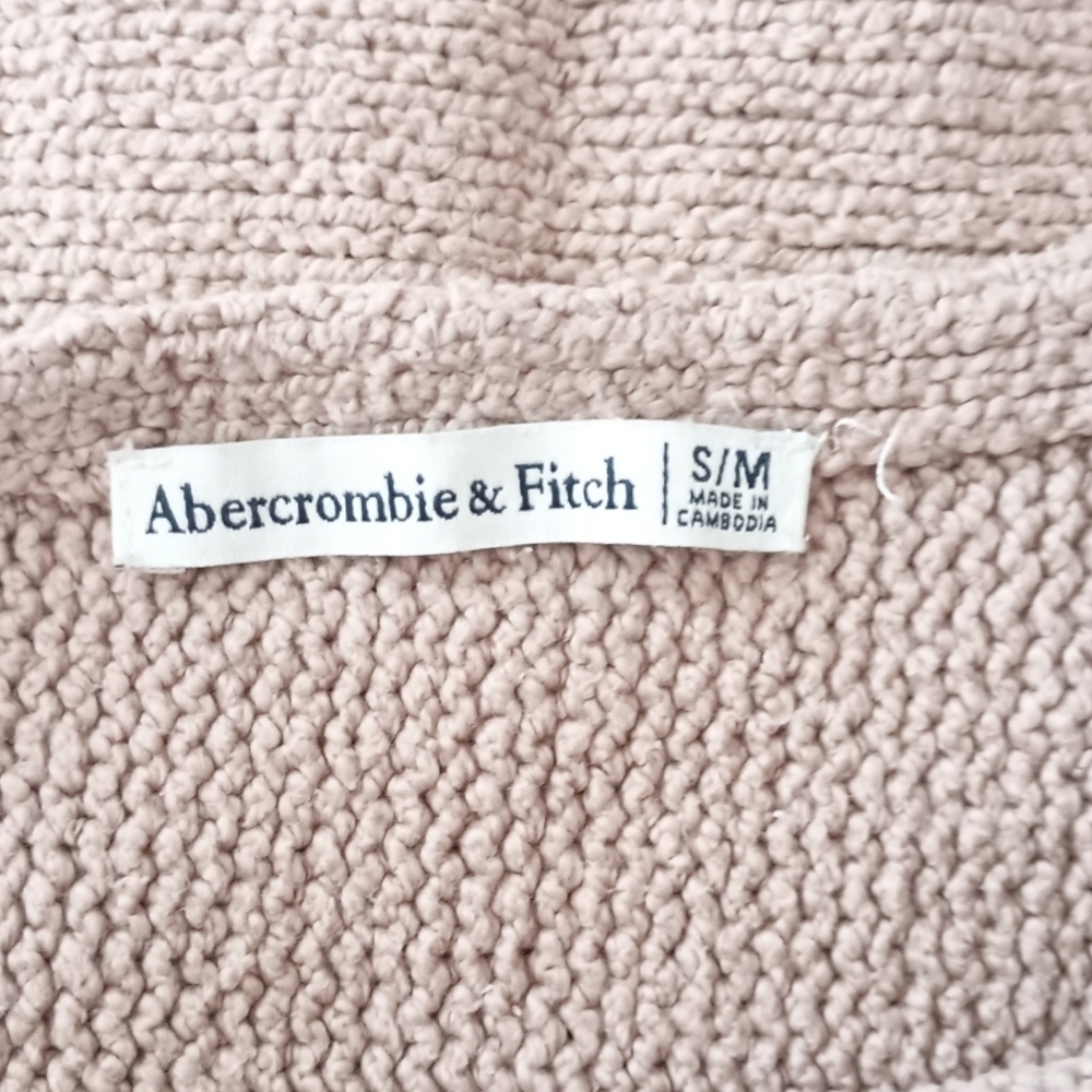 Abercrombie & Fitch Dolman Sweater S/M Relaxed Boatneck Batwing Sleeves Beige‎ - Picture 11 of 16